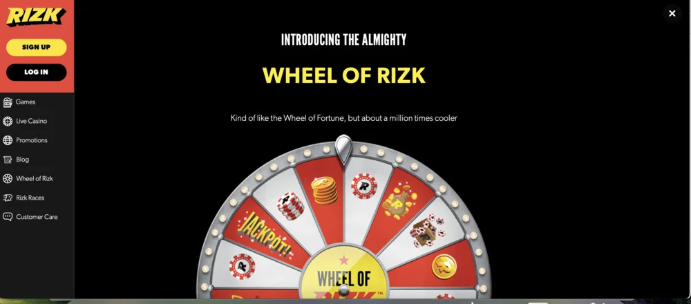 Rizk Casino Wheel of Rizk
