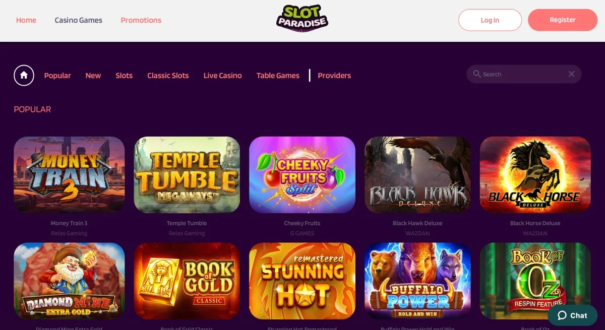 SlotParadise Casino Games