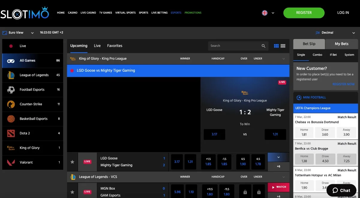 Slotimo Casino E-sports