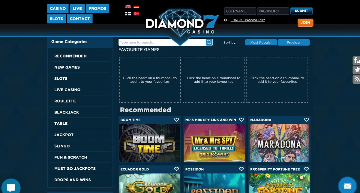 Diamond 7 Casino Games