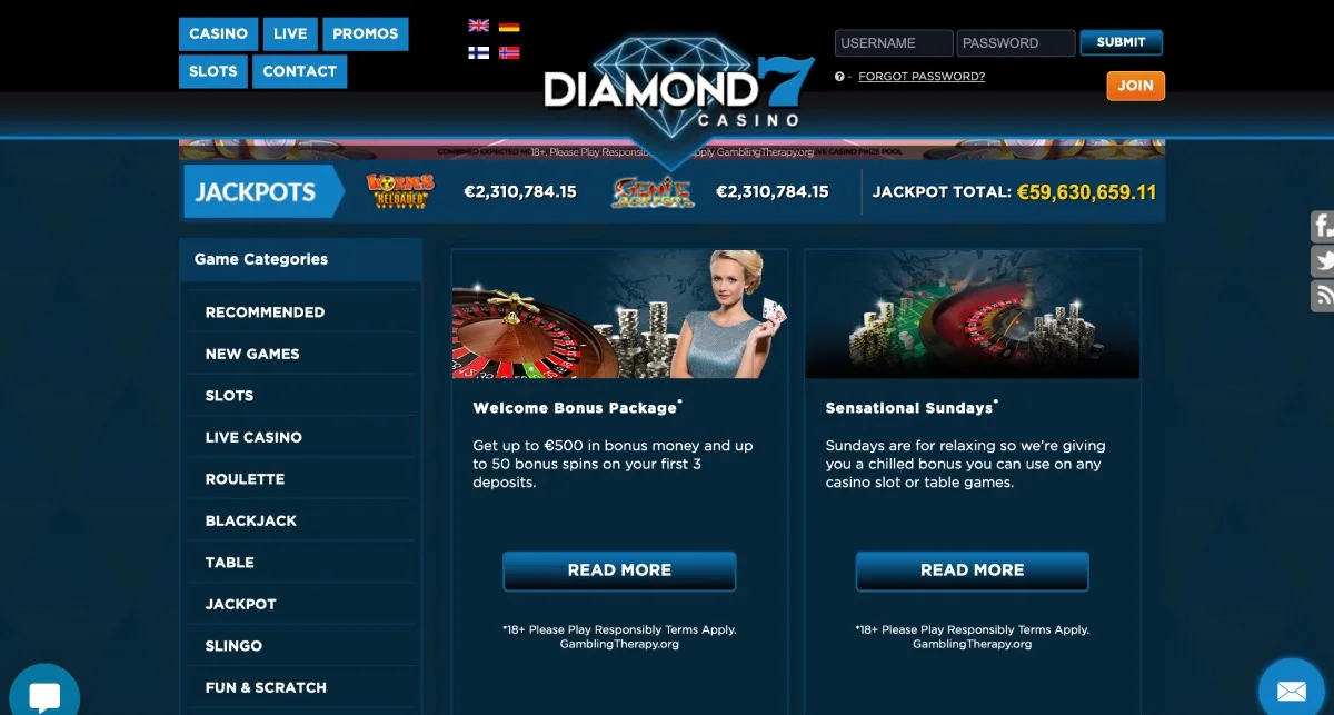 Diamond 7 Casino Bonuses