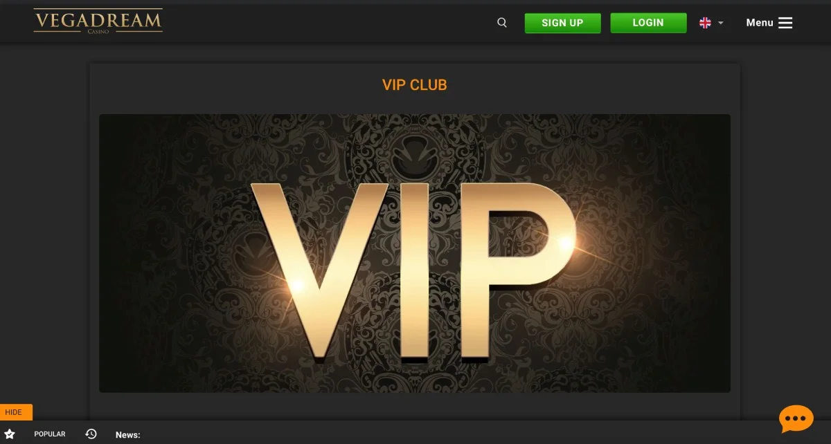 Vegadream Casino VIP