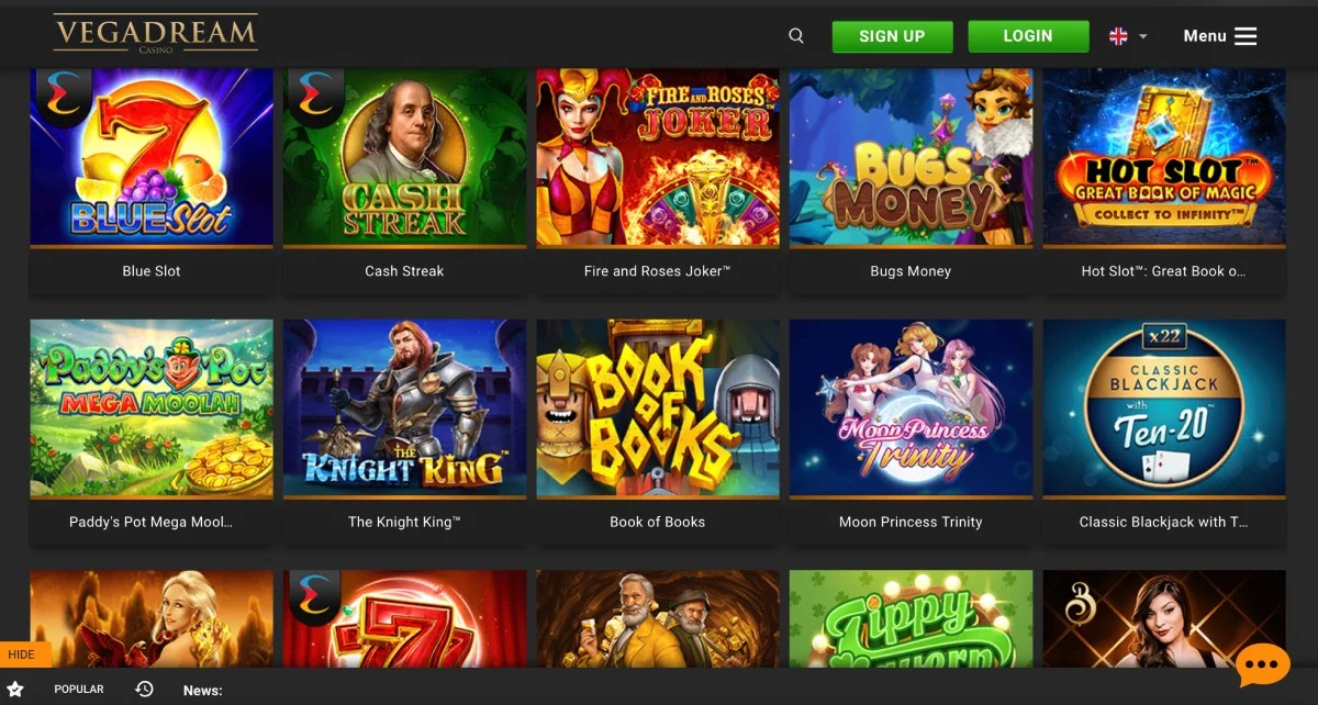 Vegadream Casino Games