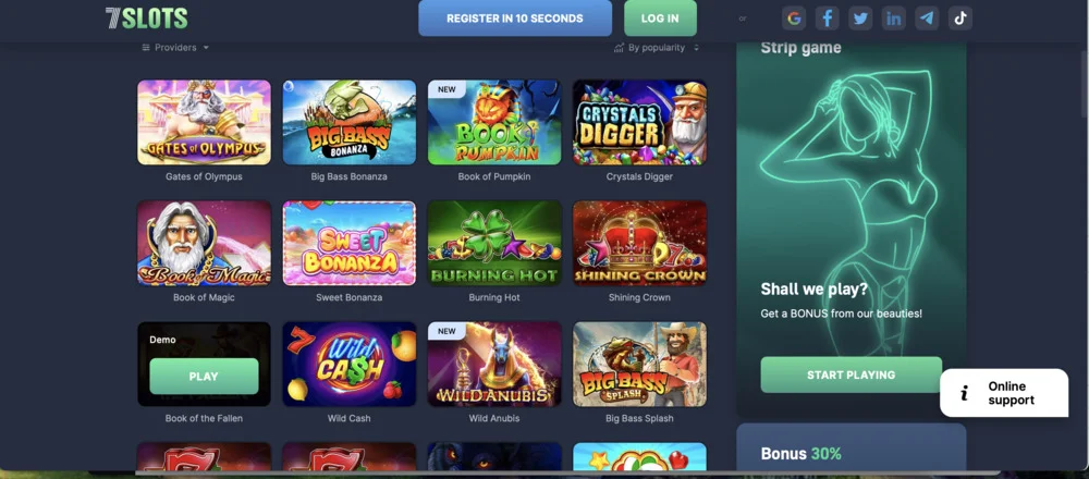 7Slots Casino Games
