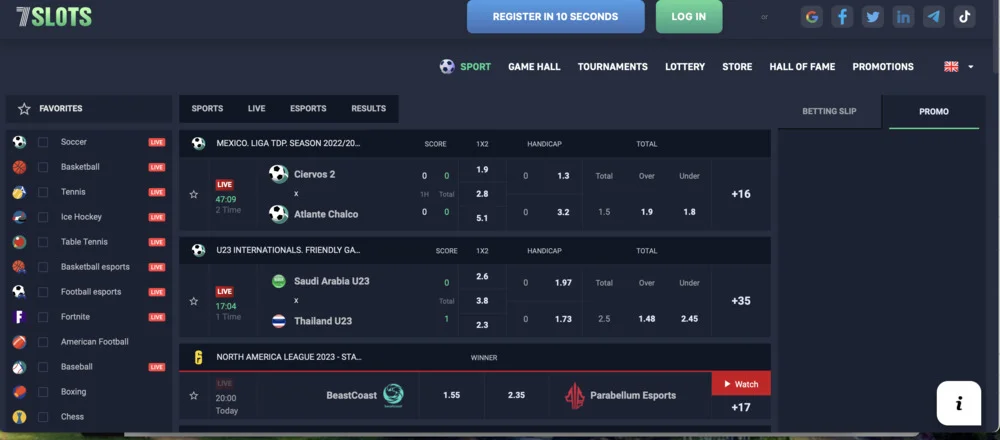 7Slots Casino Sports