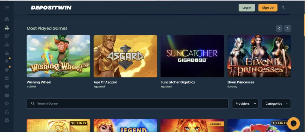 DepositWin Slots