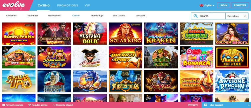 Evolve Casino Slots