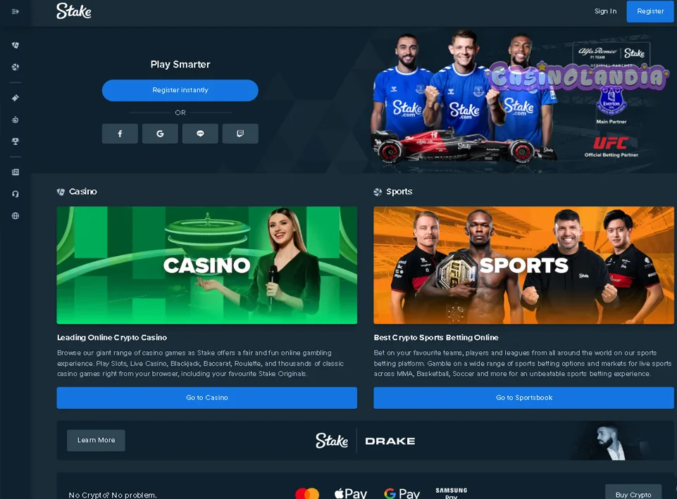 Tablet View V Stake casino