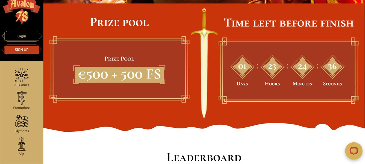 Avalon78 Casino Tournaments