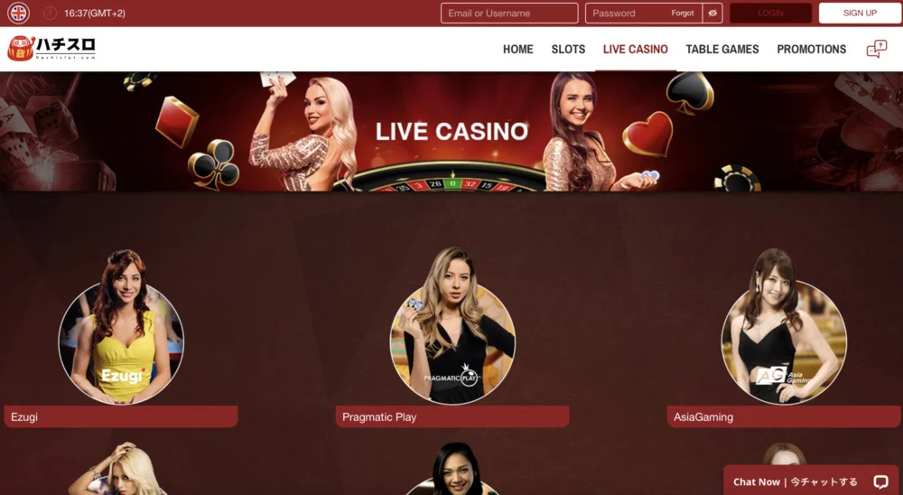 HachiSlot Casino Live Games