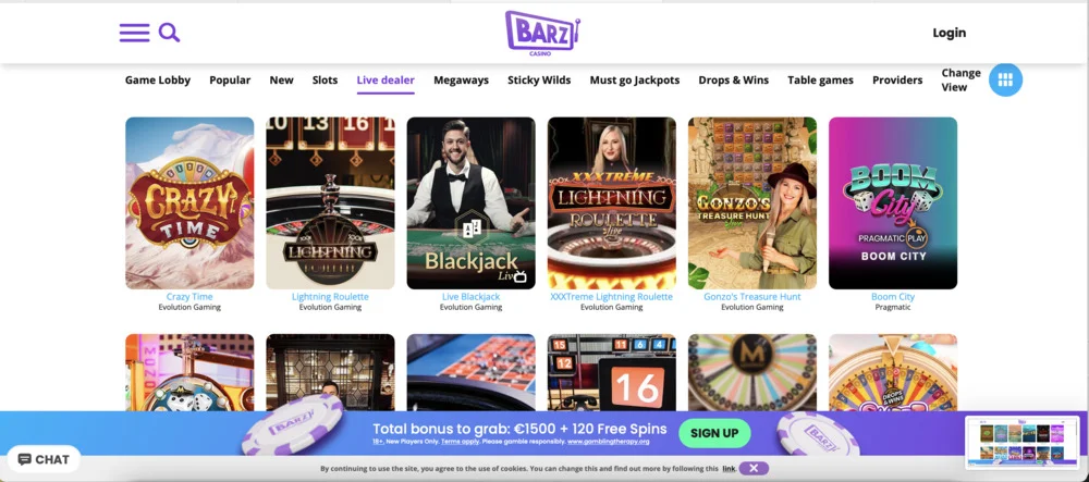 Barz Casino Live