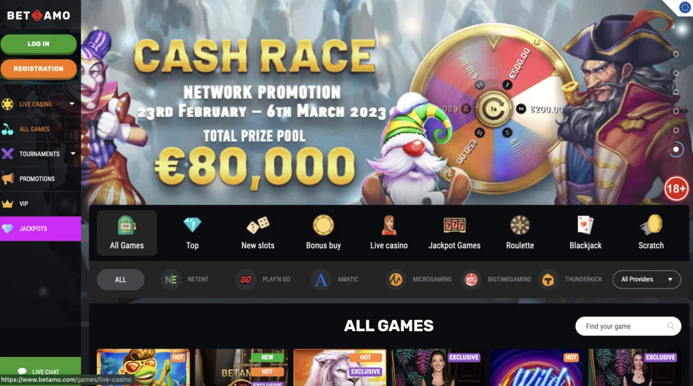 Betamo Cash Race