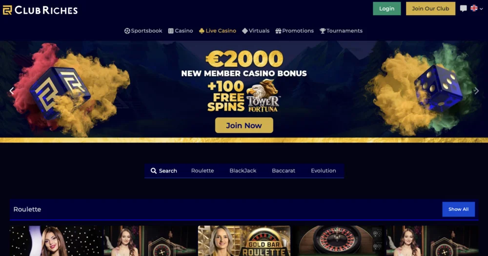 Club Riches Casino Live Casino