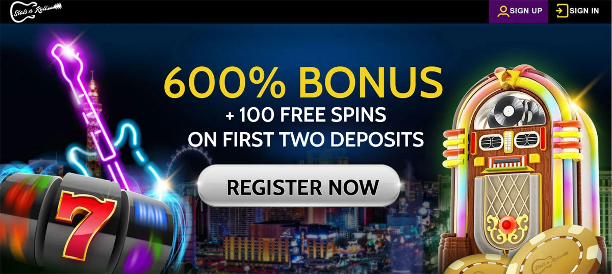 Slots N Roll Casino Home Screen