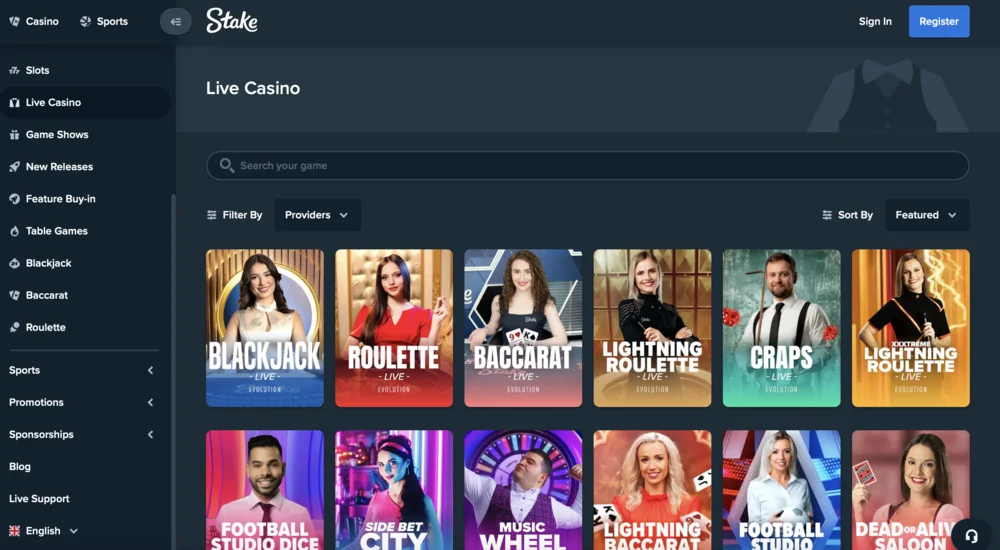 Stake Casino Live Games
