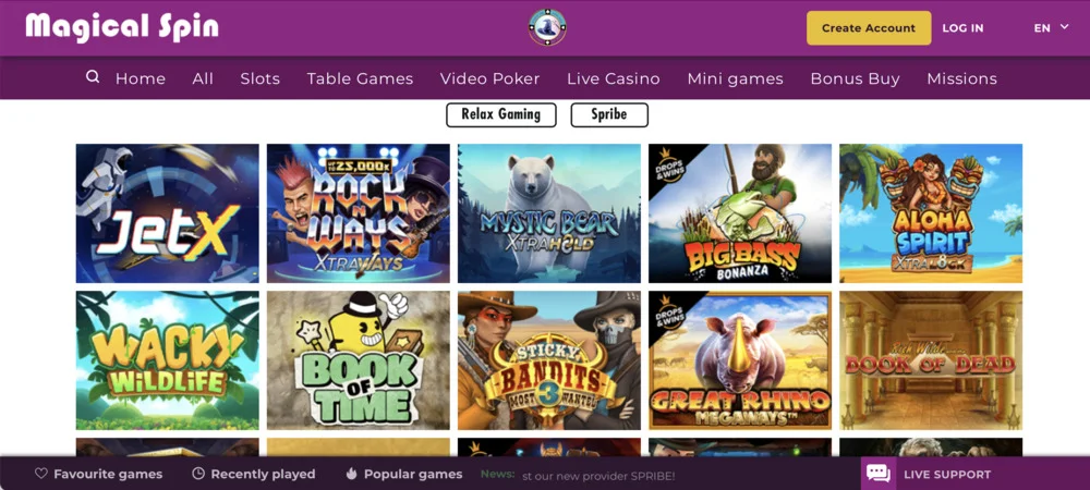 Magical Spin Casino Slots