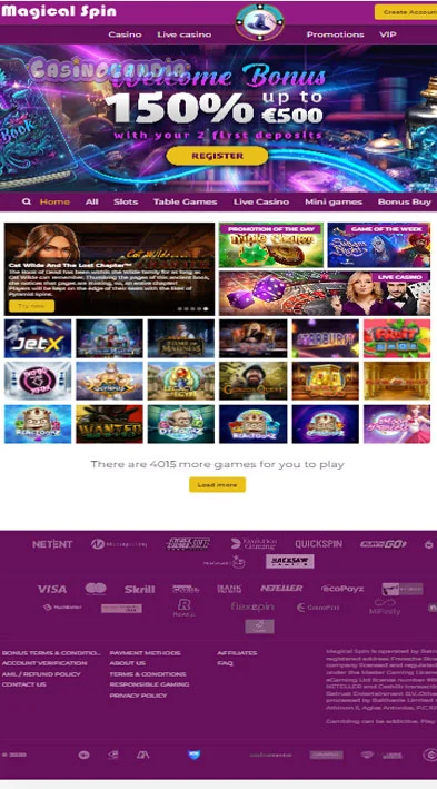 Mobile View MagicalSpin
