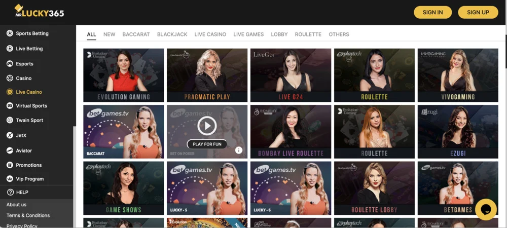 MrLucky365 Casino Live
