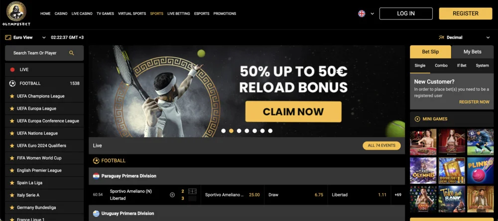 OlympusBet Casino Sports