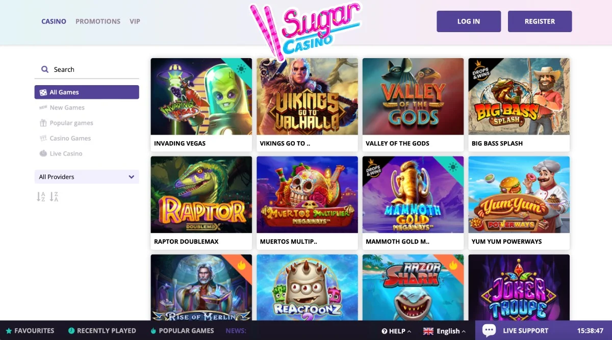 Sugar Casino Games