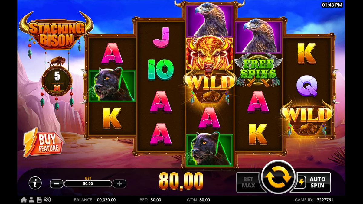 Stacking Bison by Swintt is also a popular example of a 3x4x5x4x3 layout slot.