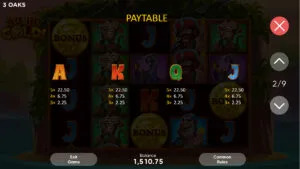 Yo-Ho Gold! Paytable 2