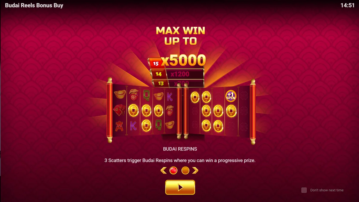 Budai Reels Bonus Buy Homescreen