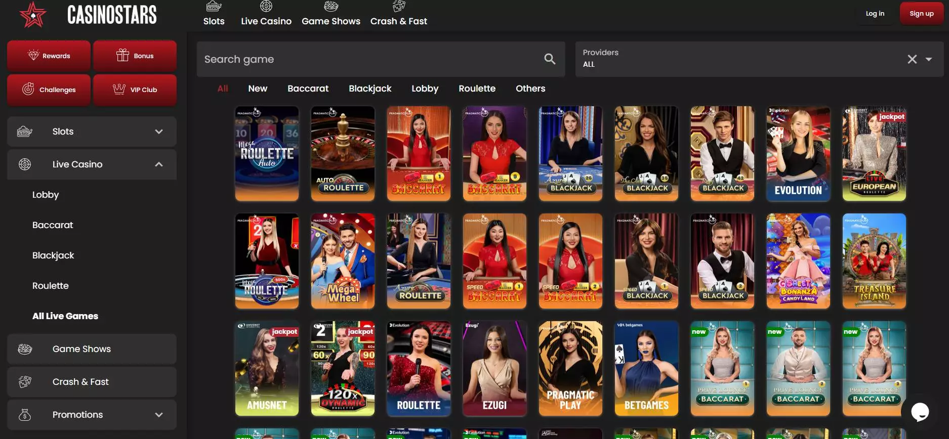 Casinostars Casino Live Casino