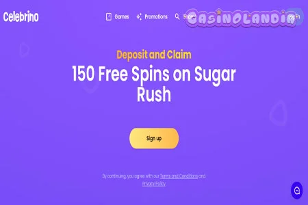 Celebrino Casino Desktop View