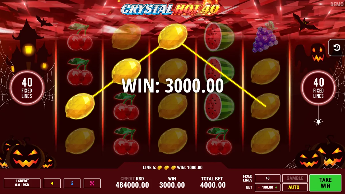 Crystal Hot 40 Halloween Win