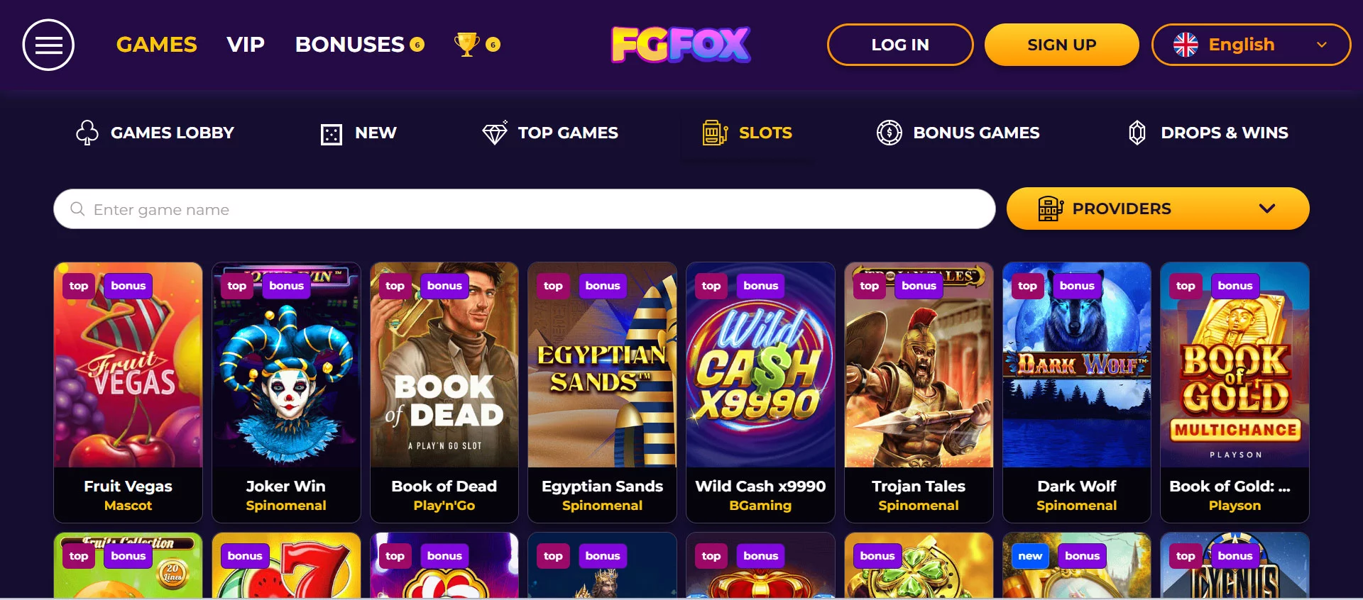 FGFox Casino Slot Games