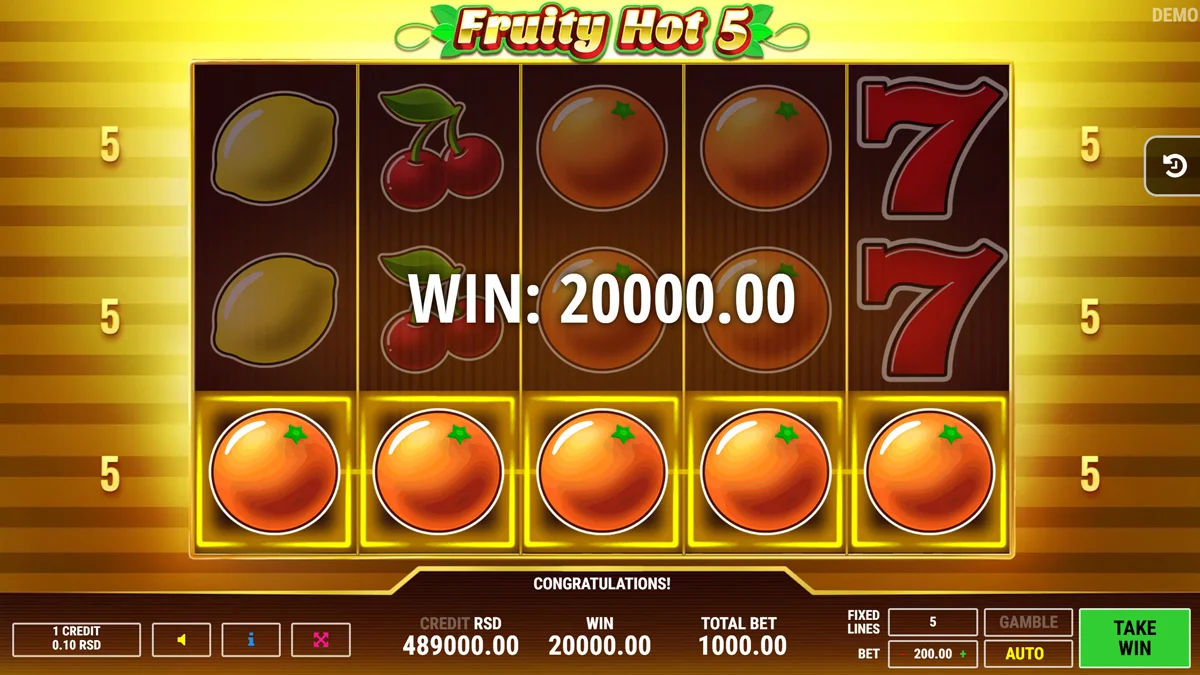 Fruity Hot 5 Win