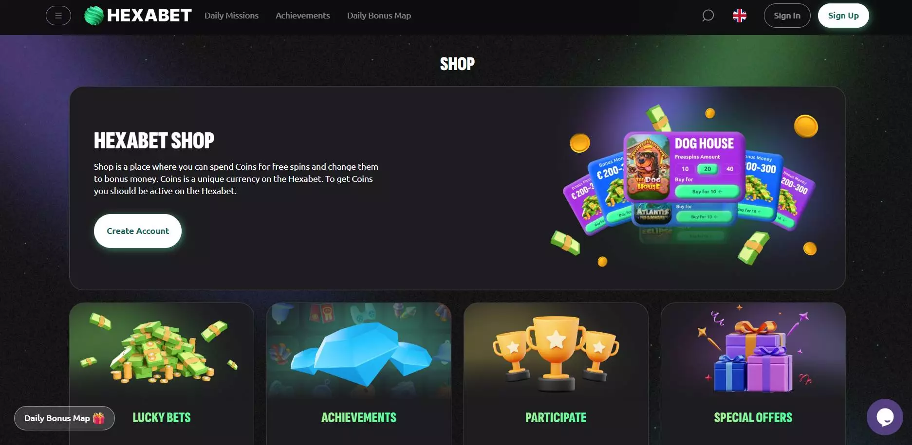 Hexabet Casino Shop