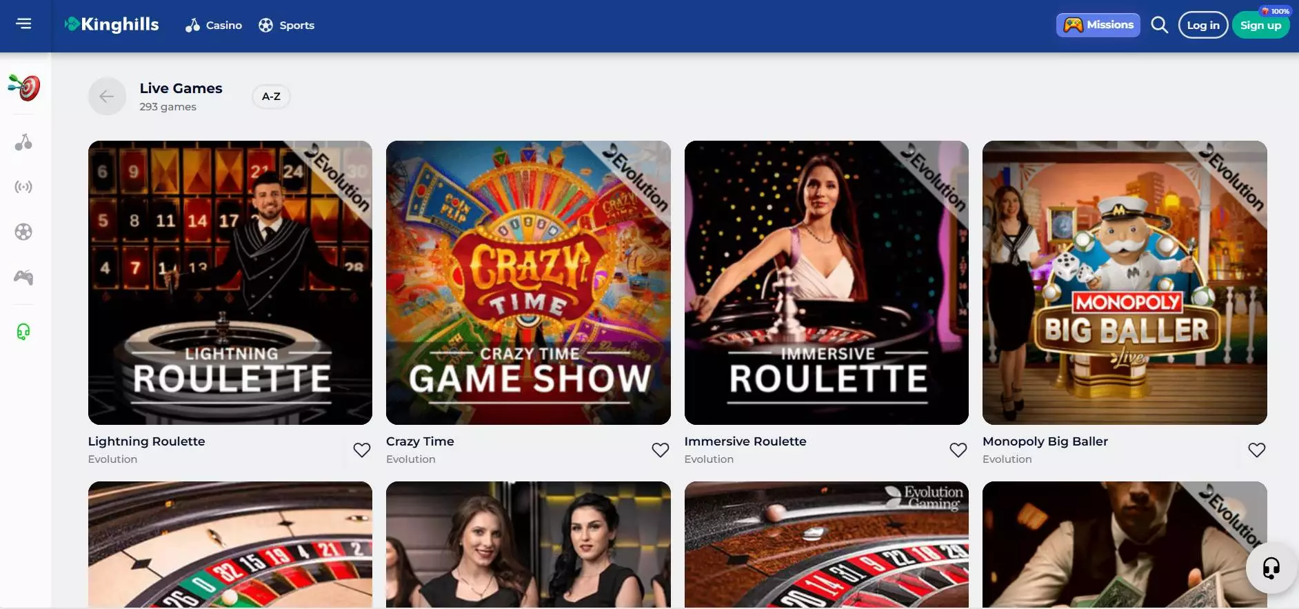 Kinghills Casino Live Casino