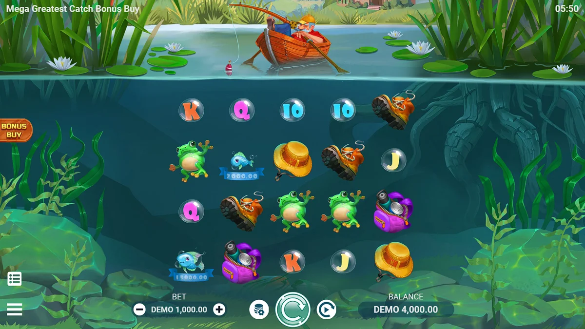 Mega Greatest Catch Bonus Buy Base Play