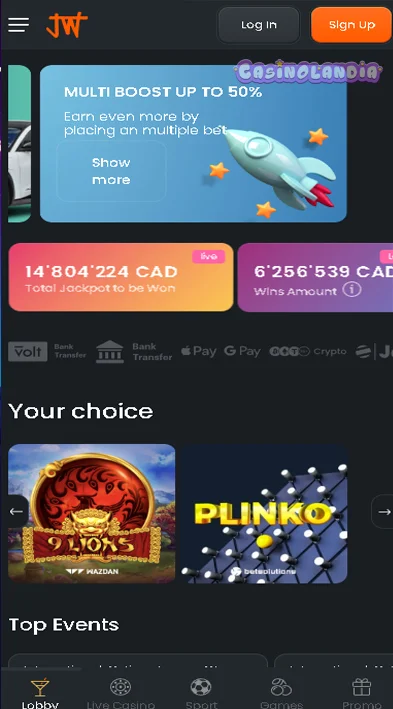 Mobile View JungliWin casino