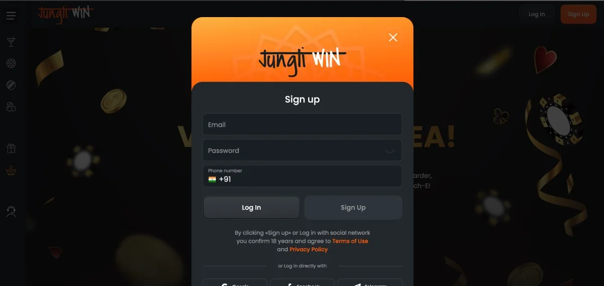 JungliWin Casino Registration