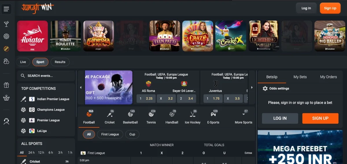 JungliWin Casino Sportsbook