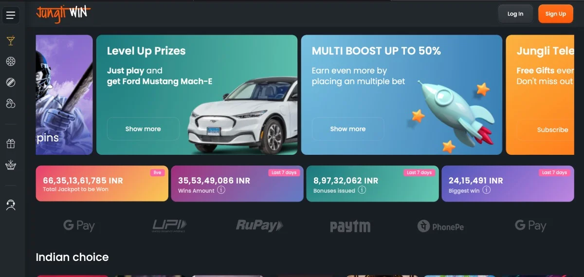 JungliWin Casino Homepage