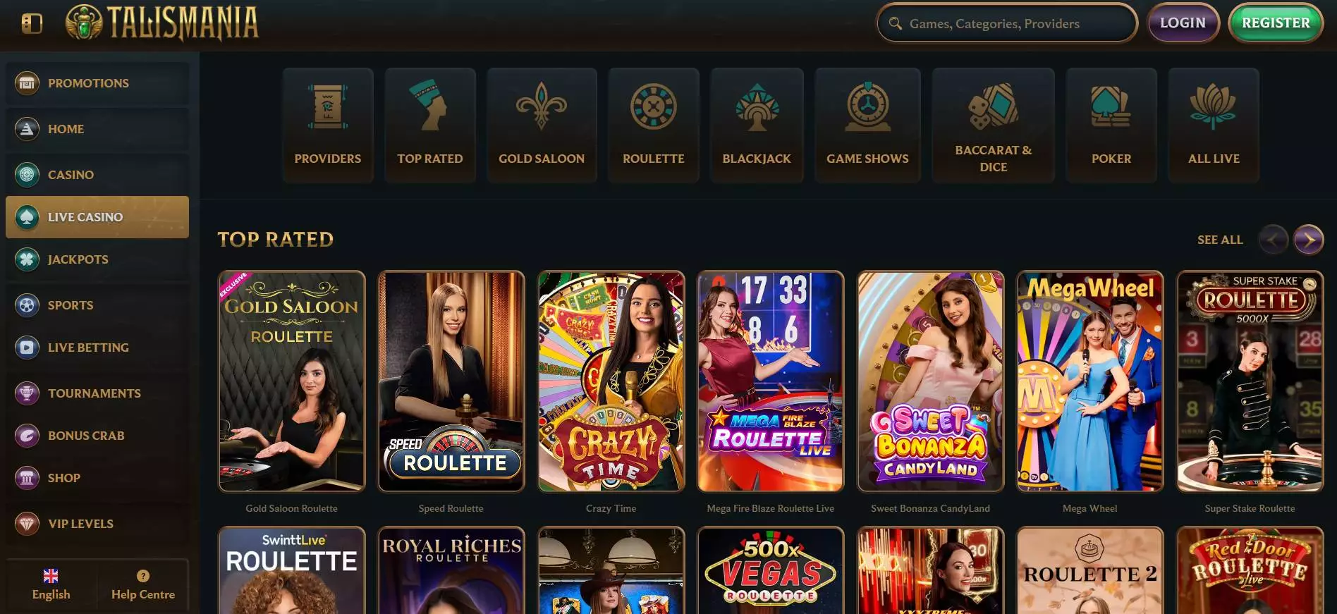 Talismania Casino Live Casino