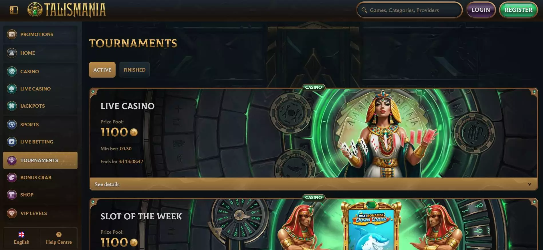 Talismania Casino Tournaments