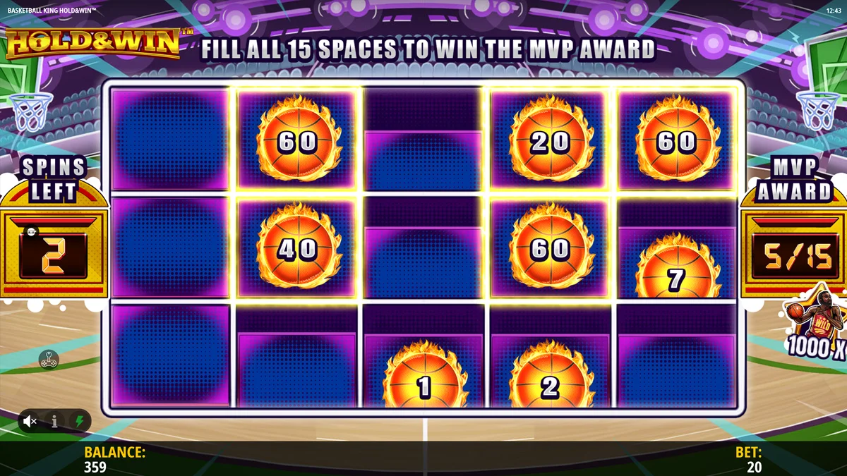 Basketball King Hold and Win hold and win spins