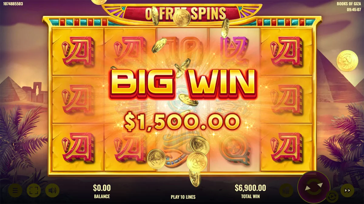 Books of Giza Big Win