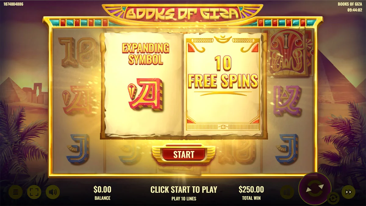 Books of Giza Free Spins