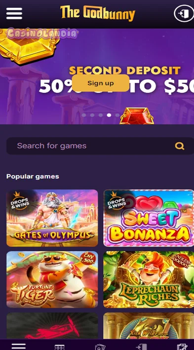 Bunny Casino Mobile View