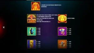 Cleopatra Megaways Paytable