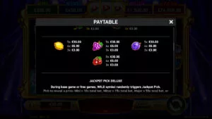 Diamond Explosion 7s Paytable 2