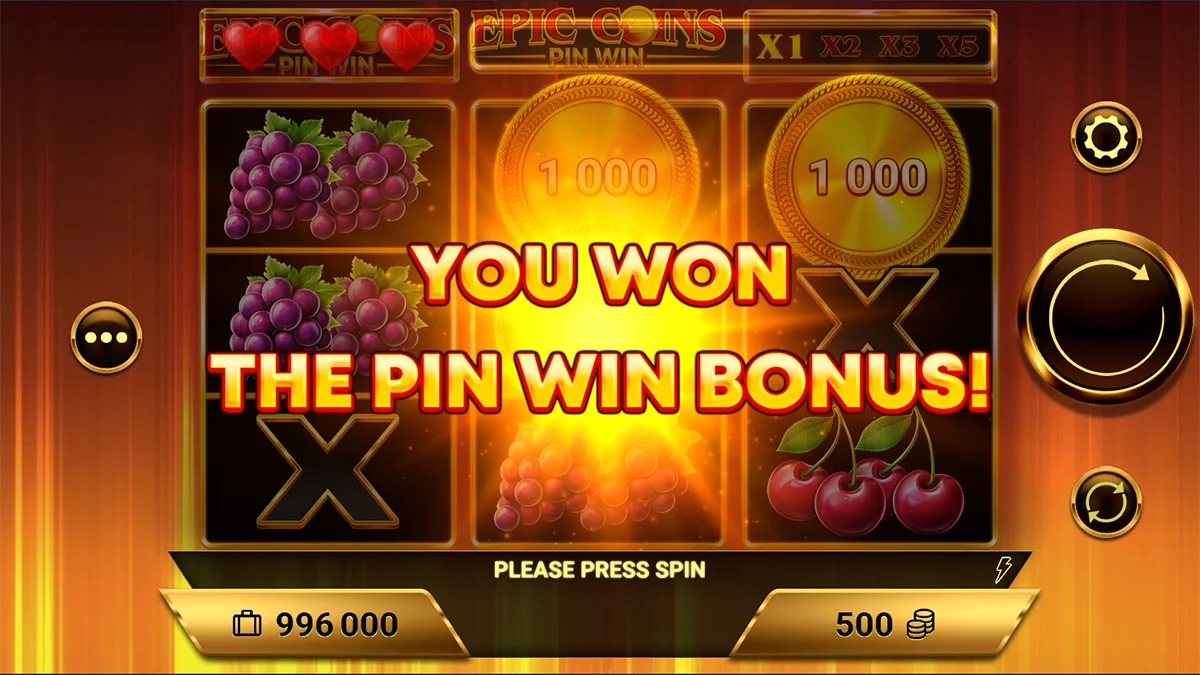 Epic Coins Pin Win