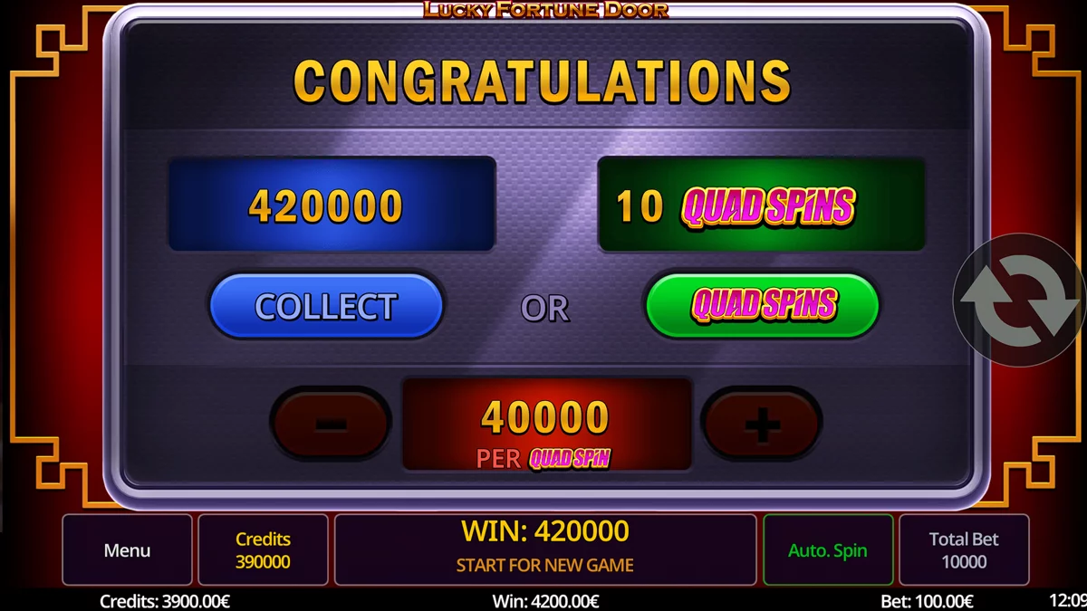 Lucky Fortune Door Bonus Round Choice