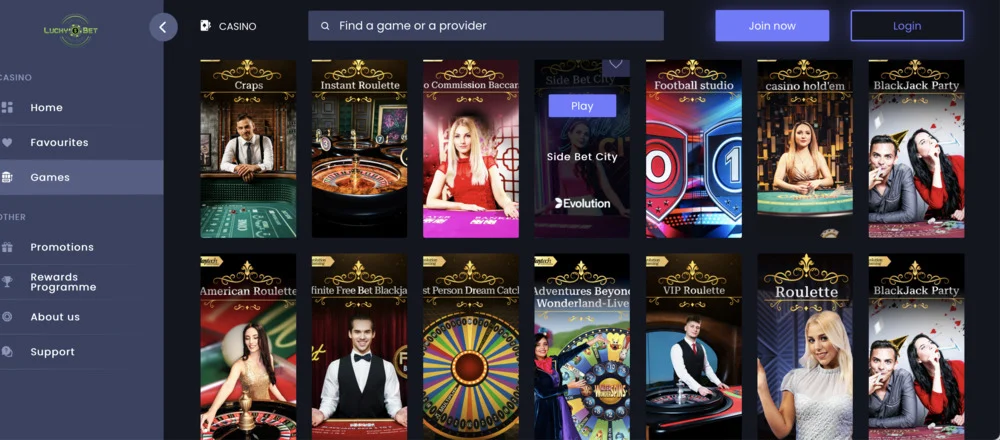 LuckyPokerBet Casino Live
